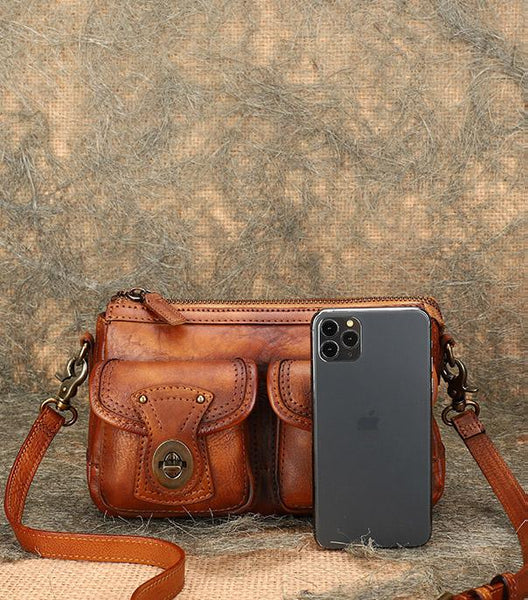 Vintage Ladies Leather Cross Shoulder Purse Women's Satchel Bag Casual