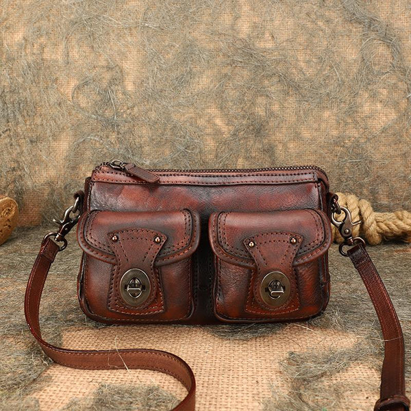 Vintage Ladies Leather Cross Shoulder Purse Women's Satchel Bag Fashion