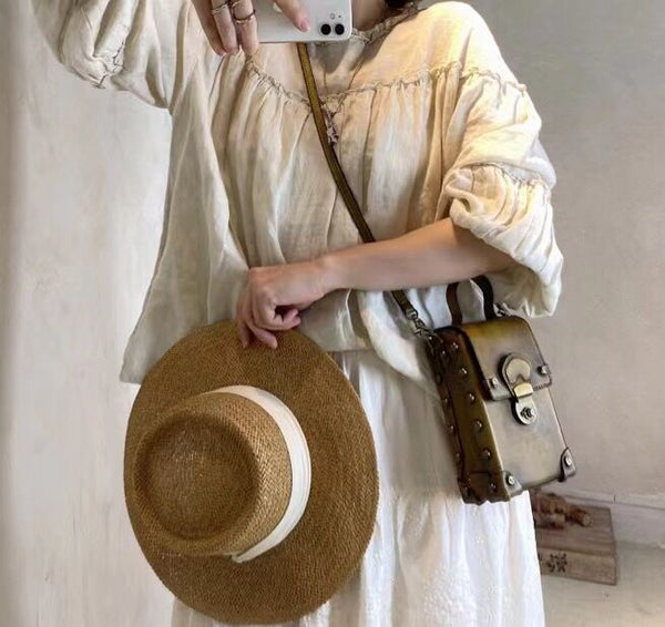 Mini Women's Leather Cell Phone Purses With Shoulder Strap Leather Over The Shoulder Bag