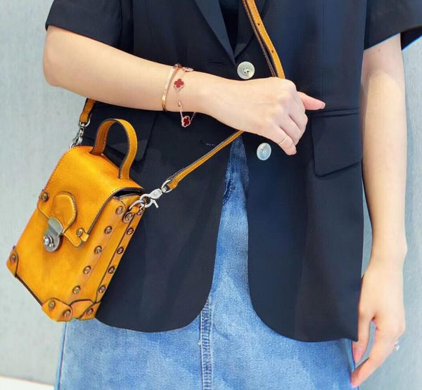 Vintage Ladies Leather Crossbody Cell Phone Shoulder Bag Side Bags Fashion