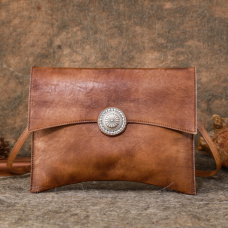 Vintage Ladies Leather Flap Shoulder Bag Women's Satchel Bag Accessories