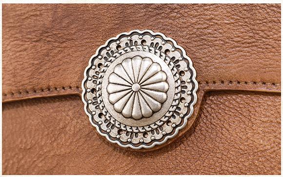 Vintage Ladies Leather Flap Shoulder Bag Women's Satchel Bag Fashion