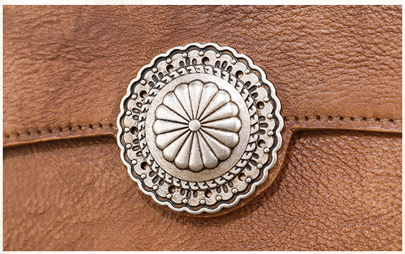 Vintage Ladies Leather Flap Shoulder Bag Women's Satchel Bag Fashion
