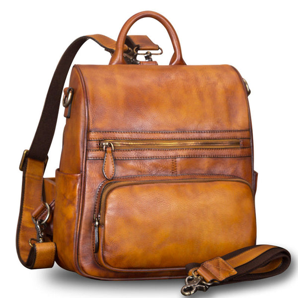 Vintage Ladies Leather Satchel Backpack Purse Sling Bags for Women Accessories