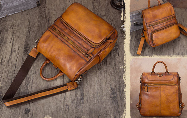 Vintage Ladies Leather Satchel Backpack Purse Sling Bags for Women Cool