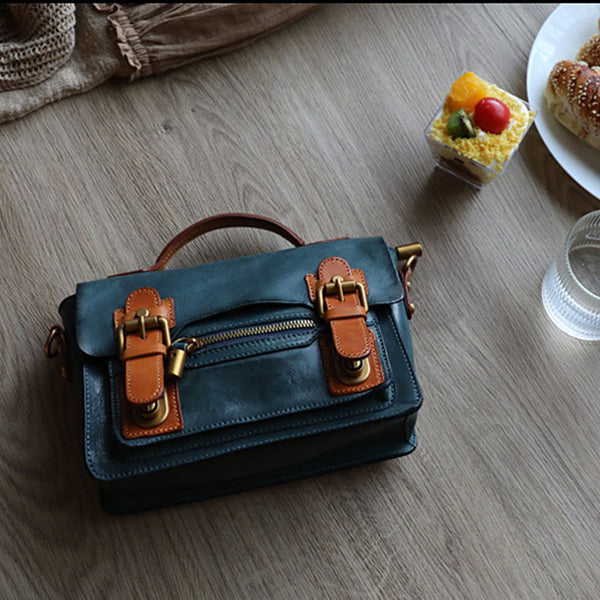 Vintage Ladies Leather Satchel Shoulder Handbags Messenger Bag For Women Affordable
