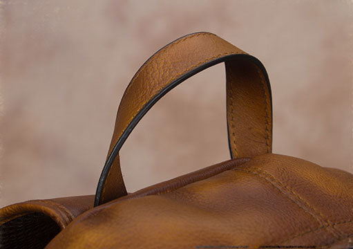 Vintage Style Ladies Leather Rucksack Backpack Purse for Women Details