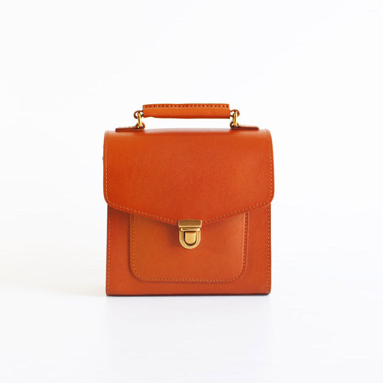 Vintage Women Brown Leather Satchel Bag Crossbody Bags Shoulder Bag