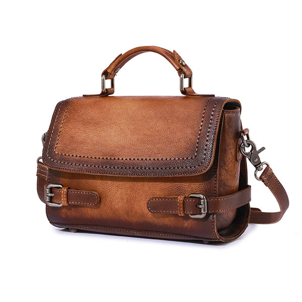 Vintage Women Leather Satchel Bag