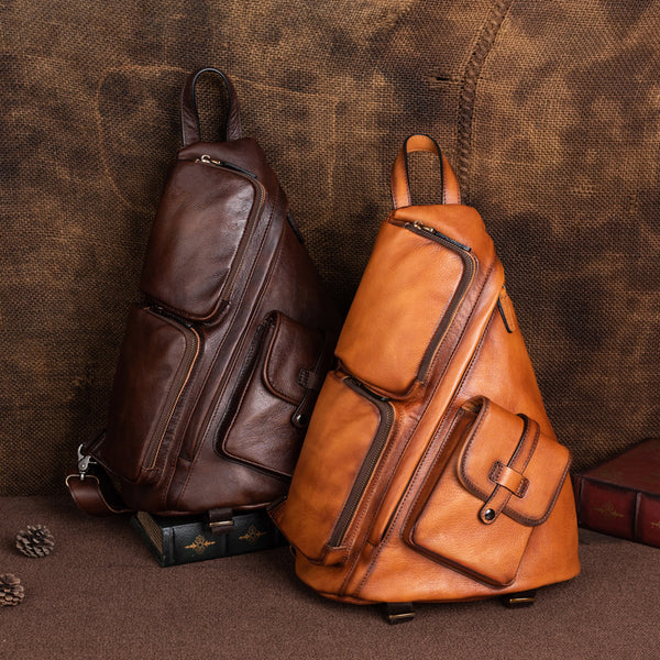 Vintage Women's Convertible Backpack Crossbody Sling Bag Badass