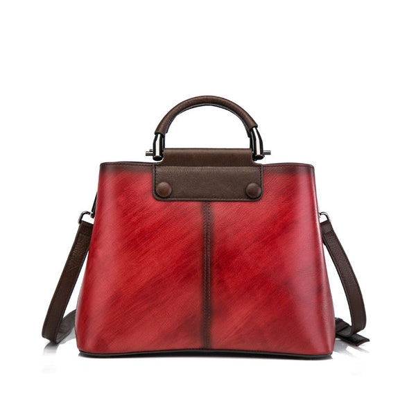 Vintage Women's Embossed Genuine Leather Handbags Cross Shoulder Bag Purse For Women Funky