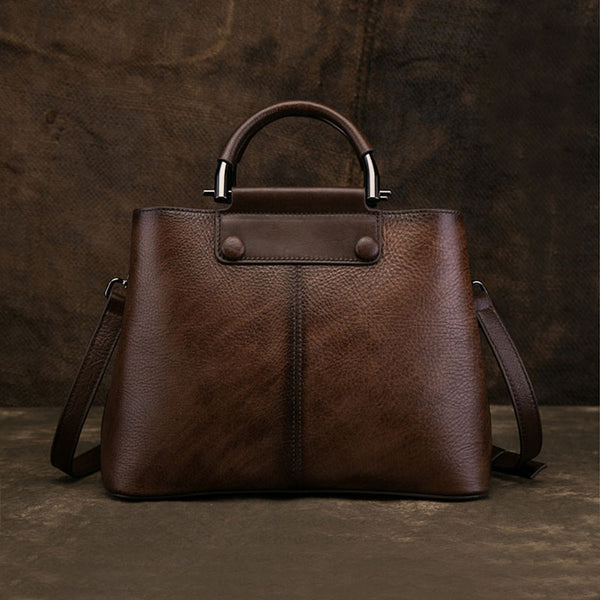 Vintage Women's Embossed Genuine Leather Handbags Cross Shoulder Bag Purse For Women Genuine Leather