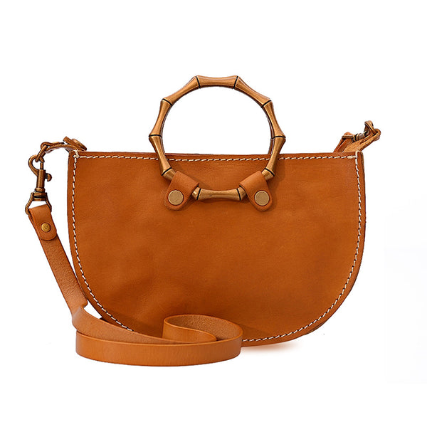 Vintage Women's Genuine Brown Leather Handbags