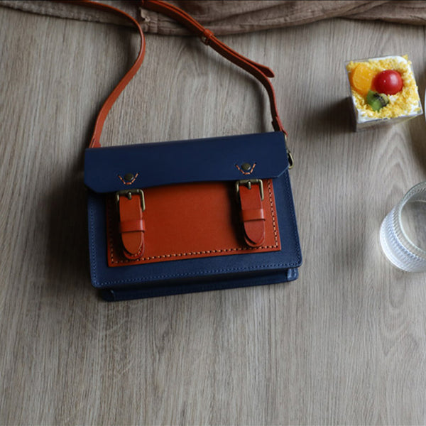 Vintage Women's Genuine Leather Crossbody Satchel Purse Handbags For Women Affordable