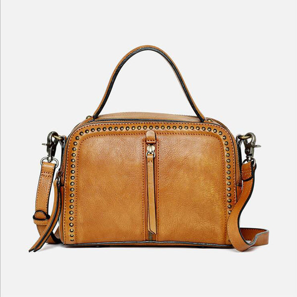 Vintage Women's Genuine Leather Handbags Cross Shoulder Bag For Women