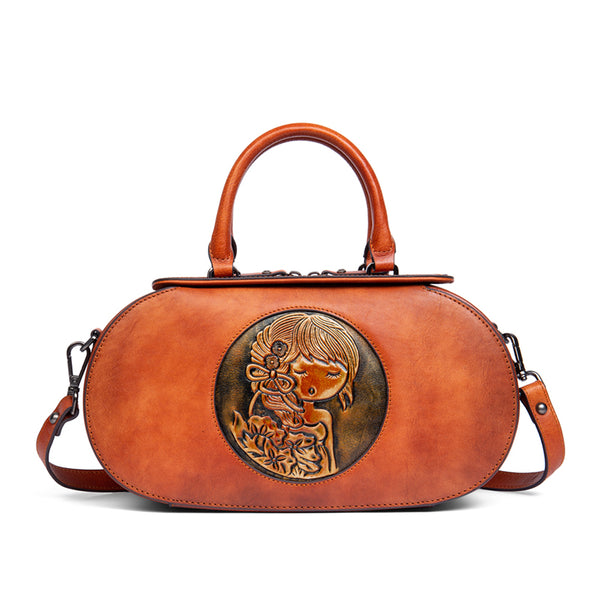 Vintage Women's Genuine Leather Handbags Cross Shoulder Bag For Women Beautiful