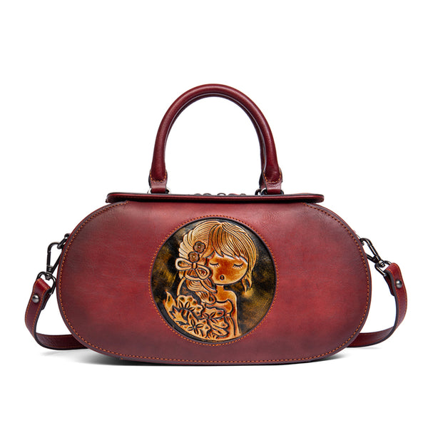 Vintage Women's Genuine Leather Handbags Cross Shoulder Bag For Women Best