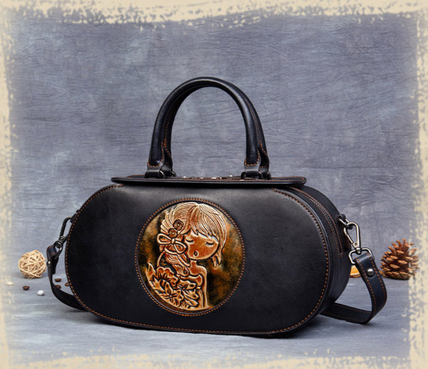 Vintage Women's Genuine Leather Handbags Cross Shoulder Bag For Women Fashion