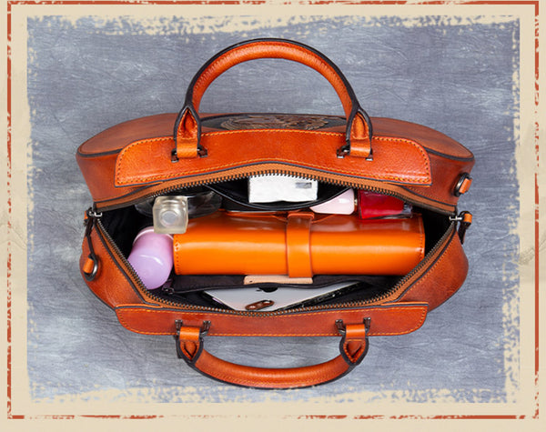 Vintage Women's Genuine Leather Handbags Cross Shoulder Bag For Women Vintage
