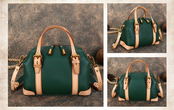 Vintage Women's Genuine Leather Handbags Crossbody Sling Bags Purse for Women Chic