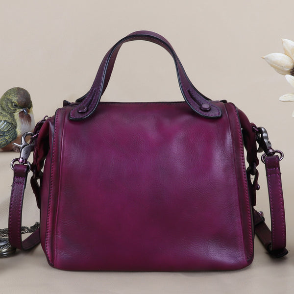 Vintage Women's Genuine Leather Handbags Over The Shoulder Purse For Women Accessories