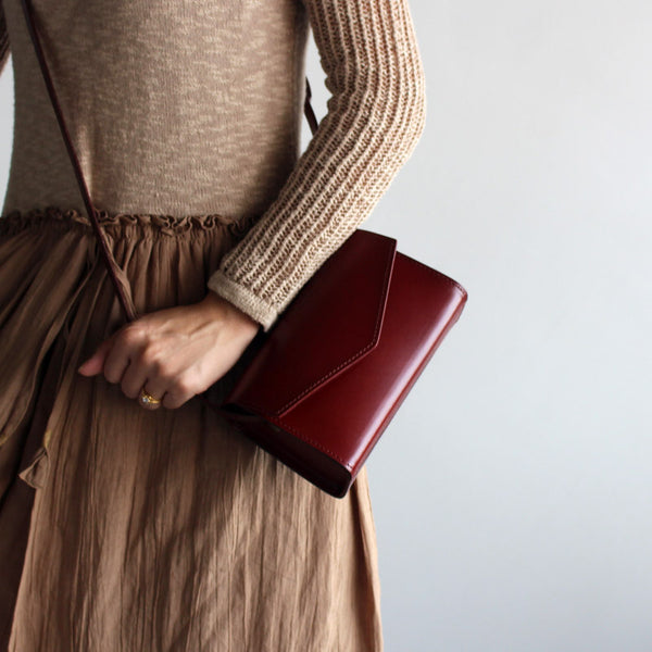 Vintage Women's Leather Crossbody Envelope Bag Satchel Bag Purse For Women Accessories
