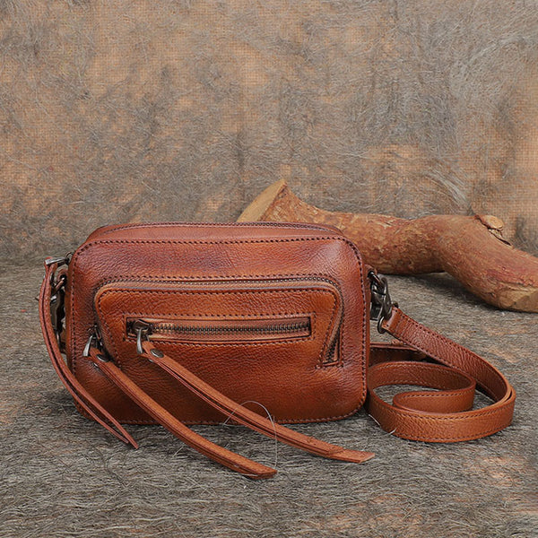 Vintage Women's Leather Crossbody Sling Bag Purse for Ladies Affordable