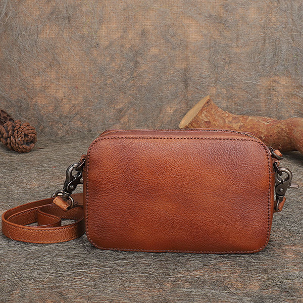 Vintage Women's Leather Crossbody Sling Bag Purse for Ladies Beautiful
