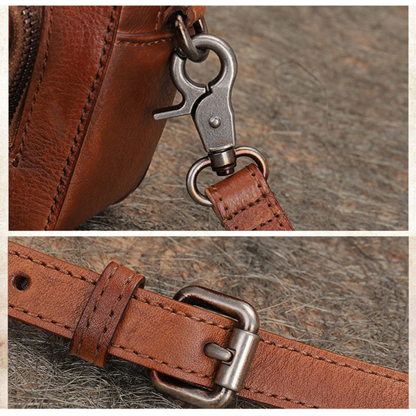 Vintage Women's Leather Crossbody Sling Bag Purse for Ladies Durable