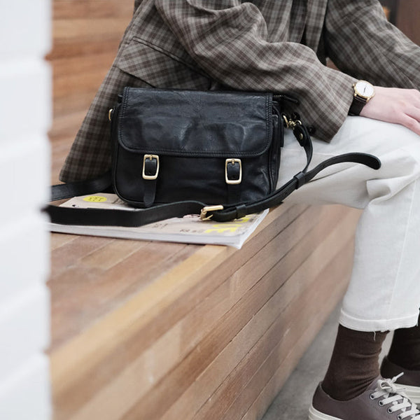 Vintage Women's Leather Satchel Bag Cross Shoulder Bag For Women Fashion