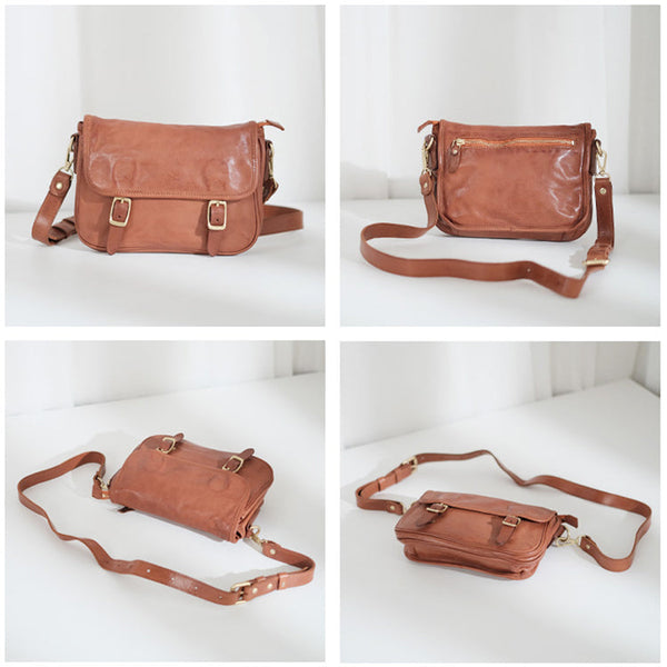 Vintage Women's Leather Satchel Bag Cross Shoulder Bag For Women Gift