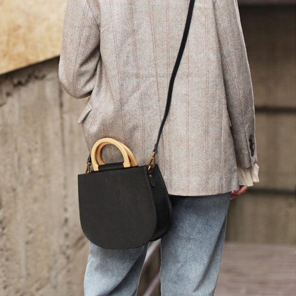 Vintage Women's Small Real Leather Crossbody Handbags Over the Shoulder Purse for Women Original