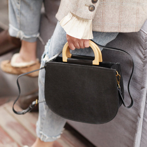 Vintage Women's Small Real Leather Crossbody Handbags Over the Shoulder Purse for Women Quality