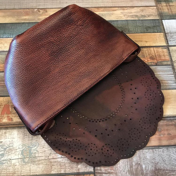 Vintage Womens Boho Leather Cross Body Bags Purses Side Bag for Womens Chic