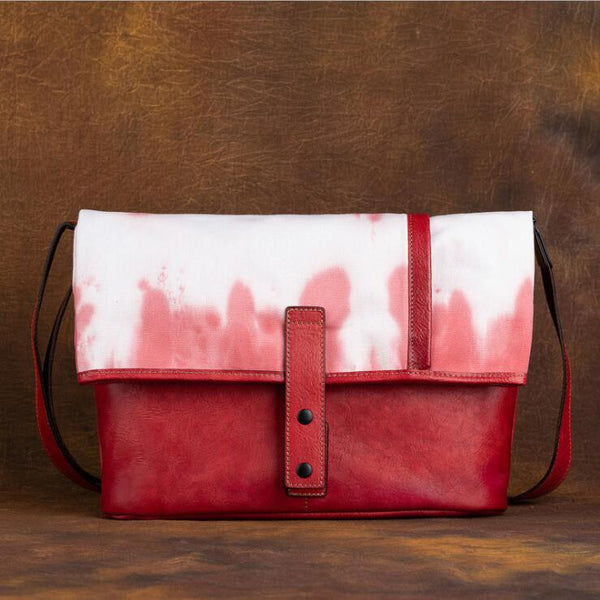 Vintage Womens Canvas And Leather Shoulder Tote Bag Crossbody Purse For Women Beautiful