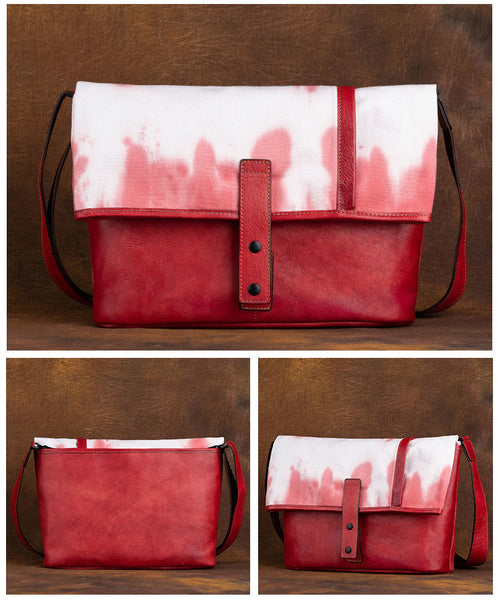 Vintage Womens Canvas And Leather Shoulder Tote Bag Crossbody Purse For Women Durable