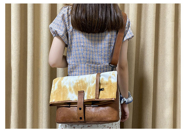 Vintage Womens Canvas And Leather Shoulder Tote Bag Crossbody Purse For Women Latest