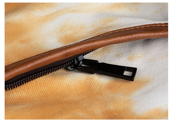 Vintage Womens Canvas And Leather Shoulder Tote Bag Crossbody Purse For Women Stylish