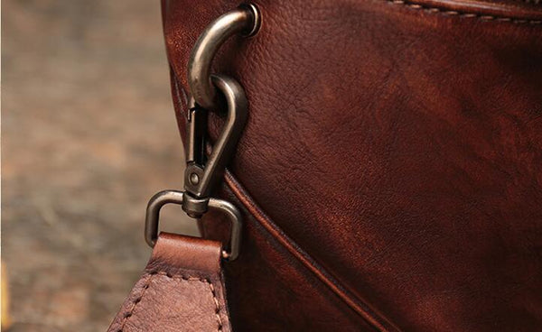 Vintage Womens Chest Sling Bag Leather Crossbody Purse For Women Details