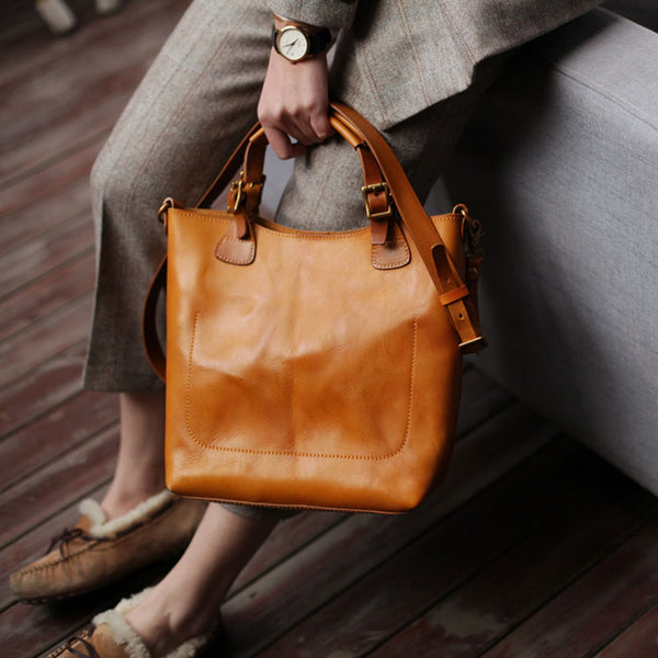 Vintage Womens Genuine Leather Crossbody Tote Bag Cross Shoulder Bag Best