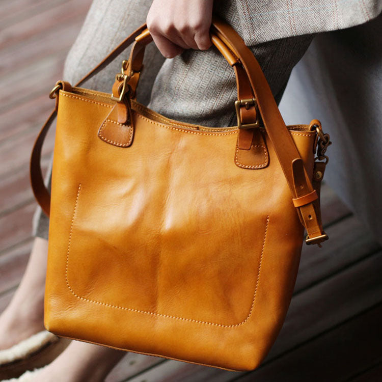 Vintage Womens Genuine Leather Crossbody Tote Bag Cross Shoulder Bag Durable