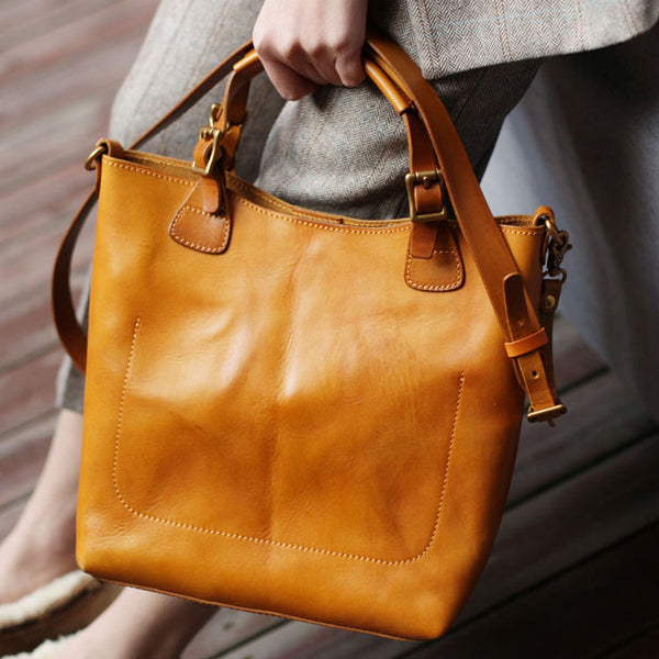 Vintage Womens Genuine Leather Crossbody Tote Bag Cross Shoulder Bag Durable