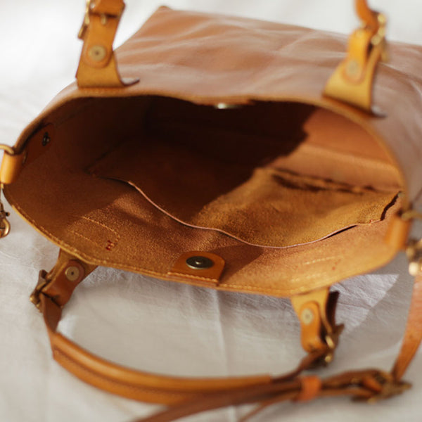 Vintage Womens Genuine Leather Crossbody Tote Bag Cross Shoulder Bag Funky