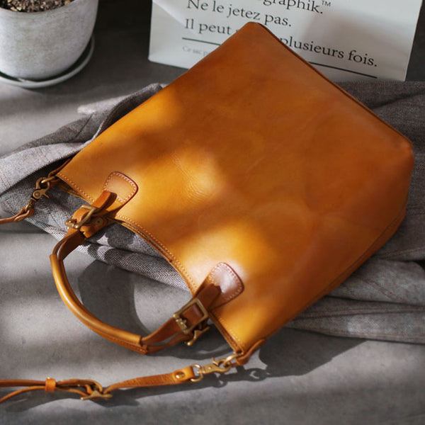 Vintage Womens Genuine Leather Crossbody Tote Bag Cross Shoulder Bag Girlfriend
