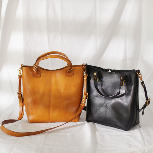 Vintage Womens Genuine Leather Crossbody Tote Bag Cross Shoulder Bag Handmade