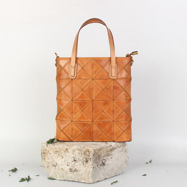 Vintage Womens Genuine Leather Tote Bag Cross Shoulder Bag For Women Affordable