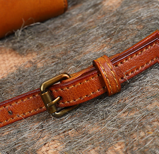 Vintage Womens Leather Boston Bag Small Handbags For Women Handmade