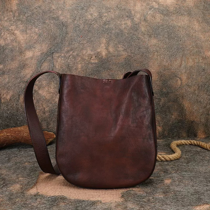 Vintage Womens Leather Tote Handbags Black Leather Shoulder Bag Affordable