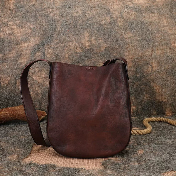 Vintage Womens Leather Tote Handbags Black Leather Shoulder Bag Affordable