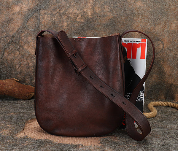 Vintage Womens Leather Tote Handbags Black Leather Shoulder Bag Cool